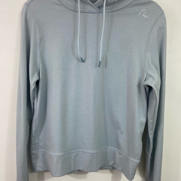 Rhoback Tempo Performance Hoodie Small Women’s Light Blue Athletic Sweatshirt - Picture 2 of 10